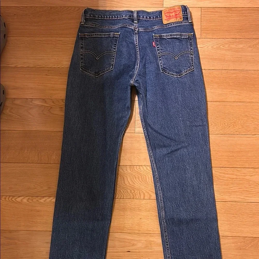 Levi's Blue Straight-Leg Jeans. 514 - Picture 3 of 3
